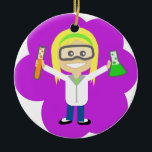 Science Girl Keramisch Ornament<br><div class="desc">Science Girl</div>