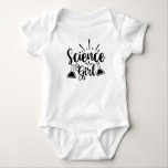 Science Girl Romper<br><div class="desc">Jonge wetenschappers vroegtijdig aanmoedigen. Eenvoudig ontwerp en boodschap zijn pro-wetenschap en STEM. Geweldig geschenk.</div>