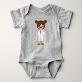 Science Girl, Scientist, Cute Girl, Brown Hair Romper