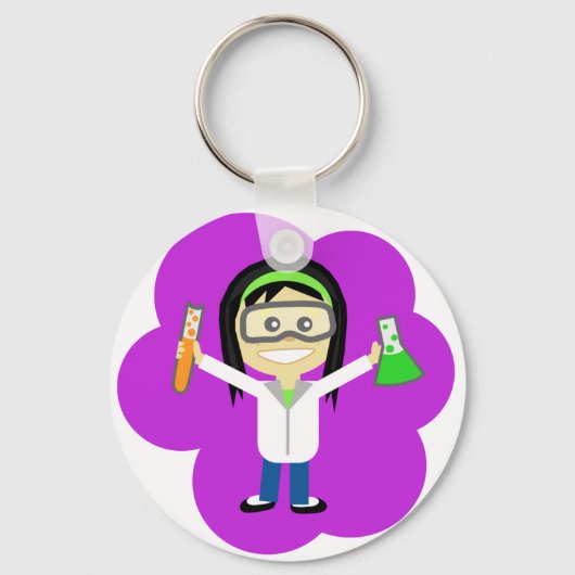 Science Girl Sleutelhanger (Voorkant)