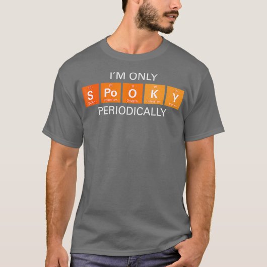 Science Halloween Funny Spooky Periodic Table T-shirt (Voorkant)