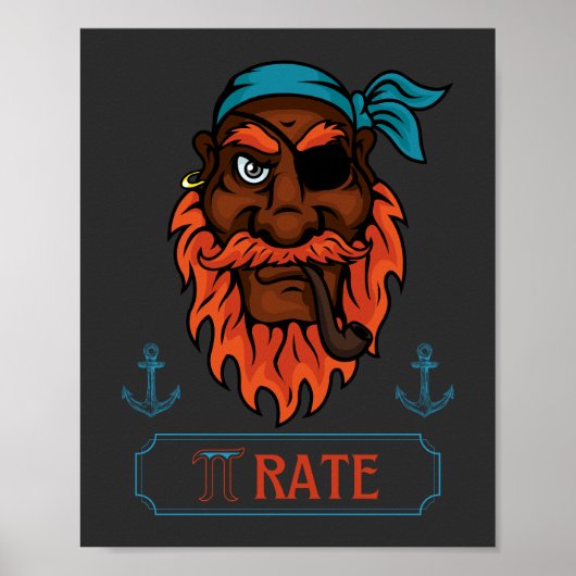 Science Humor Pi rate Funny Pi Day Poster (Voorkant)