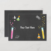 Science Insert card Science Party Experiment RSVP (Voorkant / Achterkant)