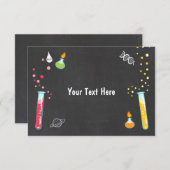 Science Insert card Science Party Experiment RSVP (Voorkant / Achterkant)