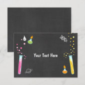 Science Insert card Science Party Experiment RSVP Kaartje (Voorkant / Achterkant)