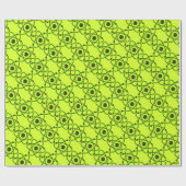 Science is Cool Neon Green Chemistry Atomic Design Cadeaupapier (Vlak)