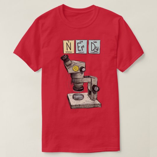Science is Cool, Science, Nerd, Nerdy, Microscope T-shirt (Design voorkant)