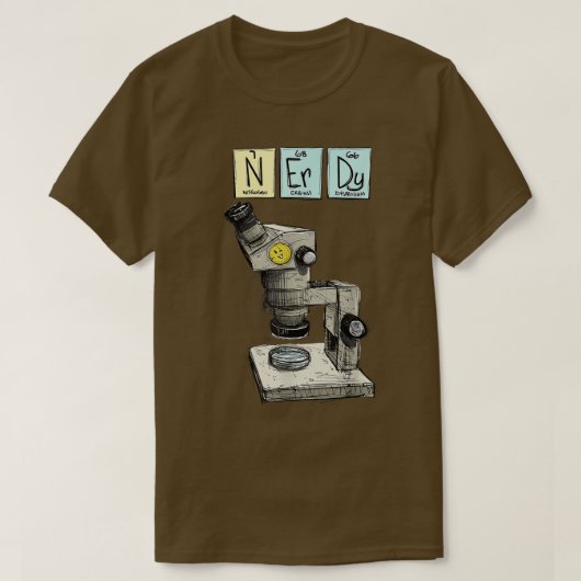 Science is Cool, Science, Nerd, Nerdy, Microscope T-shirt (Design voorkant)