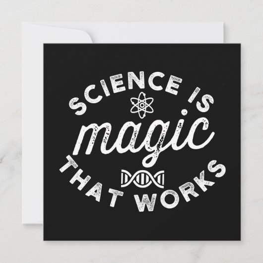 SCIENCE IS MAGIC THAT WORKS SAVE THE DATE (Voorkant)