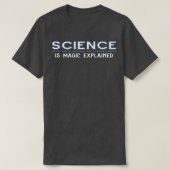 SCIENCE Is Magic Uitgelegd in blauw grijs T-shirt (Design voorkant)