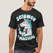 Science is magical Funny Rainbow Unicorn Scientist T-shirt (Voorkant)