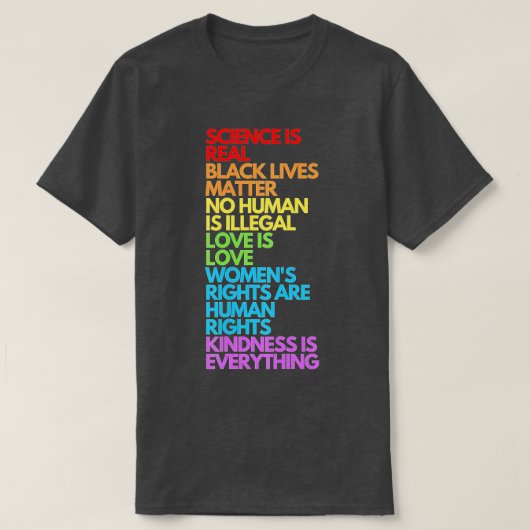 Science is Real Black Lives Matter Pride Month T-shirt (Design voorkant)