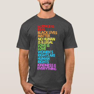 Science is Real Black Lives Matter Pride Month T-shirt