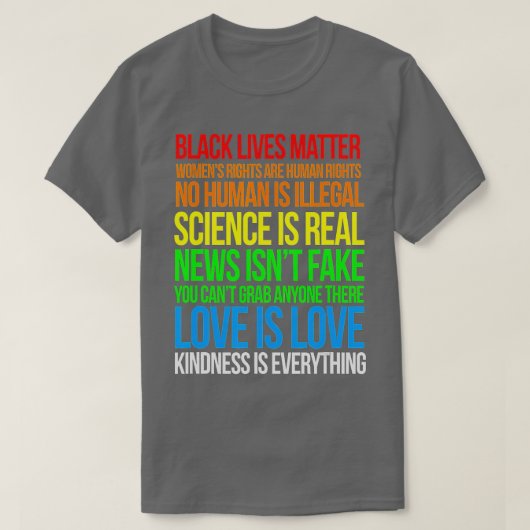 Science is Real Black Lives Matter Pride Month T-shirt (Design voorkant)
