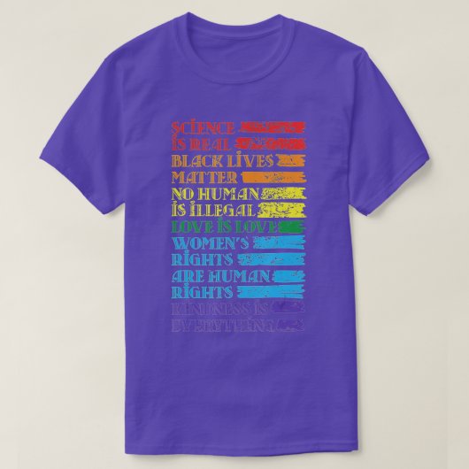 Science is Real Black Lives Matter Pride Month T-shirt (Design voorkant)