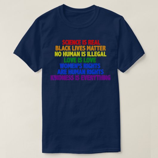 Science is Real Black Lives Matter Pride Month T-shirt (Design voorkant)