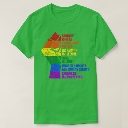 Science is Real Black Lives Matter Pride Month T-shirt (Design voorkant)