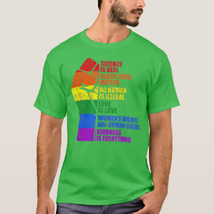 Science is Real Black Lives Matter Pride Month T-shirt