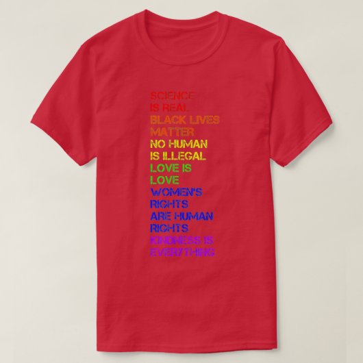 Science is Real Black Lives Matter Pride Month T-shirt (Design voorkant)