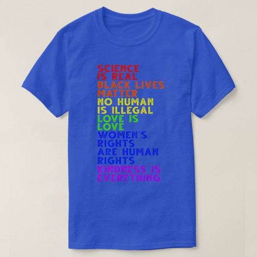 Science is Real Black Lives Matter Pride Month T-shirt (Design voorkant)