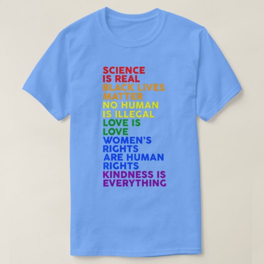 Science is Real Black Lives Matter Pride Month T-shirt (Design voorkant)