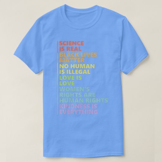 Science is Real Black Lives Matter Pride Month T-shirt (Design voorkant)