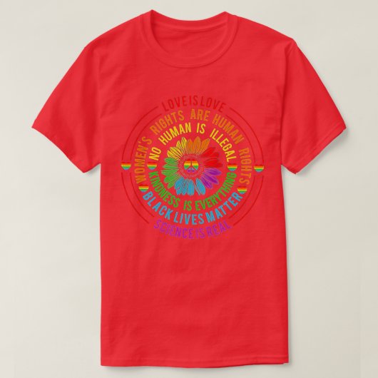 Science is Real Black Lives Matter Pride Month T-shirt (Design voorkant)