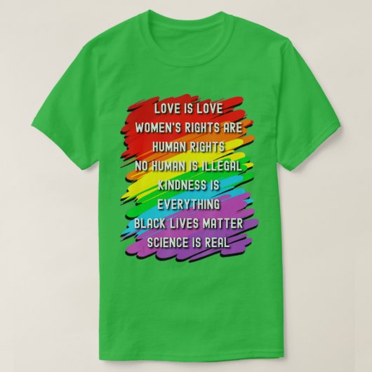 Science is Real Black Lives Matter Pride Month T-shirt (Design voorkant)