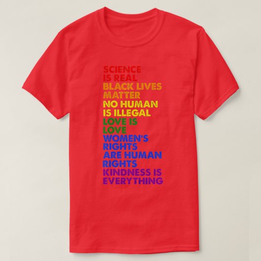 Science is Real Black Lives Matter Pride Month T-shirt (Design voorkant)
