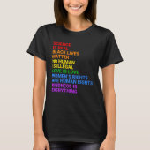 Science is Real Human Rights LGTBQ+ Queer Pride Mo T-shirt (Voorkant)