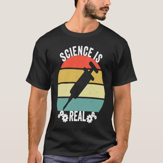 Science Is Real Pro Immunisation Pro Vaccine T-shirt (Voorkant)