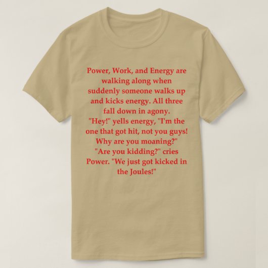 Science Joke 22 T-shirt (Design voorkant)