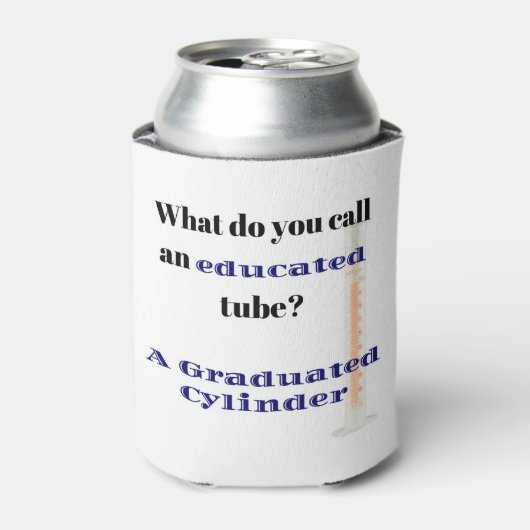 Science Joke Dad Joke Graduated Cylinder Blikjeskoeler (Blikje Voorkant)