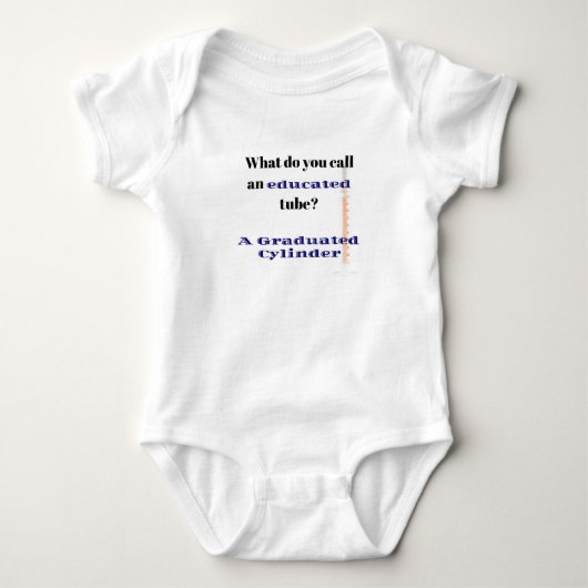 Science Joke Dad Joke Graduated Cylinder Romper (Voorkant)