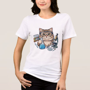 Science Kat Lab - Grappig Terug naar School Tri-Blend Shirt
