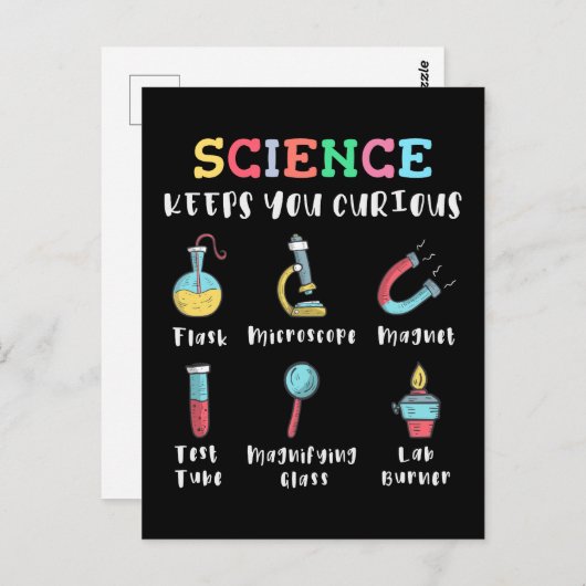 Science keeps you curious briefkaart (Voorkant / Achterkant)