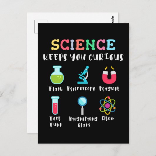 Science keeps you curious briefkaart (Voorkant / Achterkant)