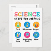 Science keeps you curious briefkaart (Voorkant / Achterkant)