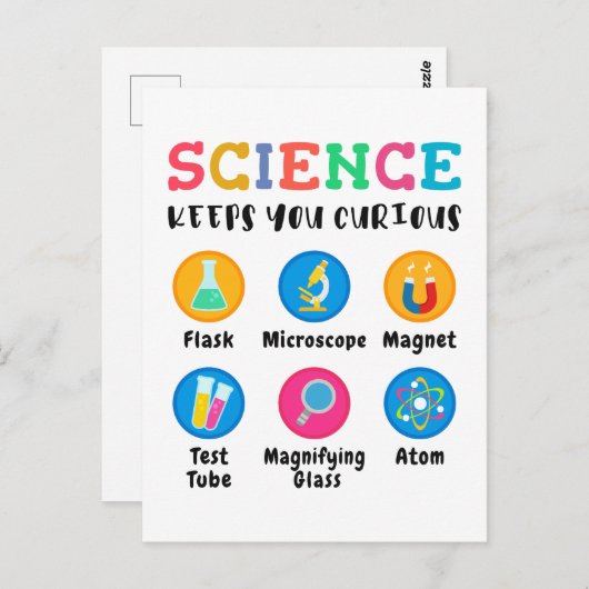 Science keeps you curious briefkaart (Voorkant / Achterkant)