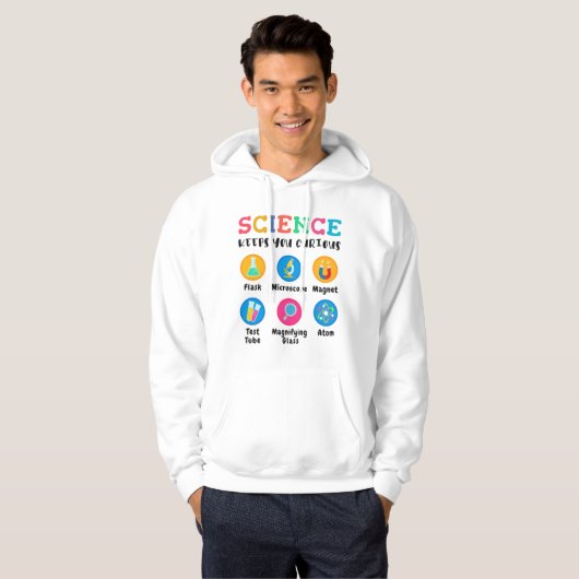 Science keeps you curious hoodie (Voorkant volledig)