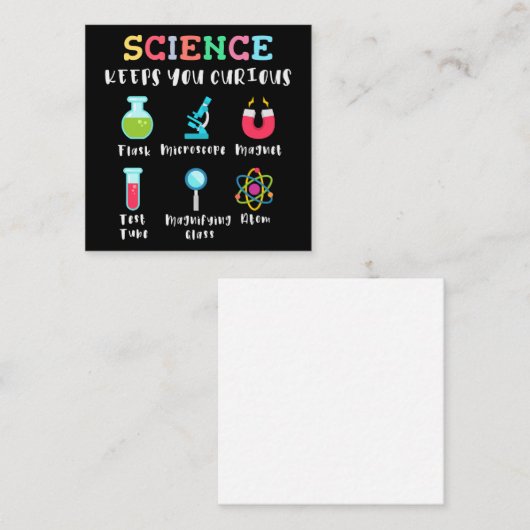 Science keeps you curious informatiekaartje (Voorkant / Achterkant)
