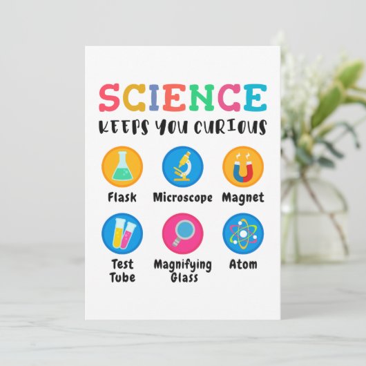 Science keeps you curious kaart (Staand voorkant)