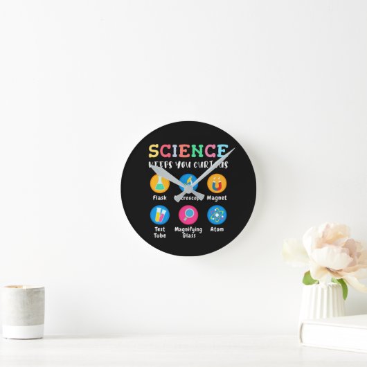 Science keeps you curious ronde klok (Huis)