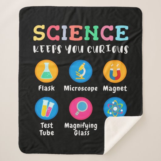 Science keeps you curious sherpa deken (Voorkant)
