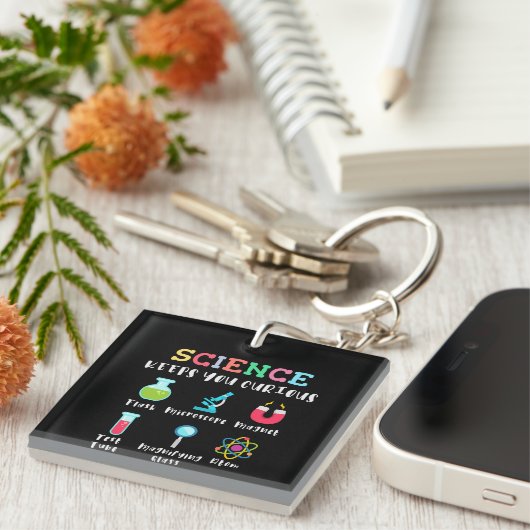 Science keeps you curious sleutelhanger (Voorkant Rechts)