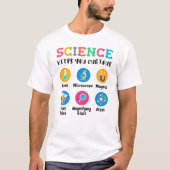 Science keeps you curious t-shirt (Voorkant)