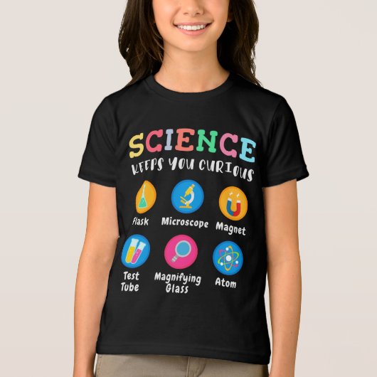 Science keeps you curious Tri-Blend shirt (Voorkant)