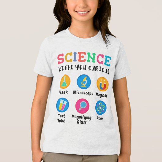 Science keeps you curious Tri-Blend shirt (Voorkant)