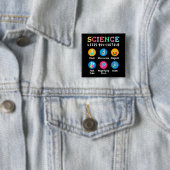 Science keeps you curious vierkante button 5,1 cm (In situ)