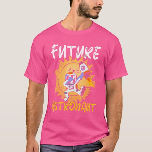 Science Kinder Universe Rocket Dabbing Future Astr T-shirt (Voorkant)